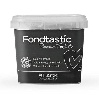 1kg Black Fondtastic Premium Fondant