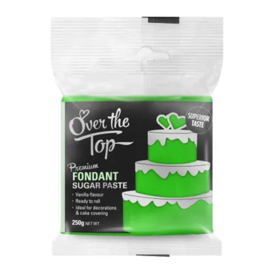 250g Over the Top Grass Green Premium Fondant Sugar Paste
