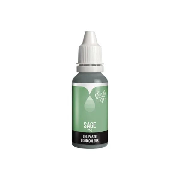 Over The Top Sage Gel Paste Food Colour 25g