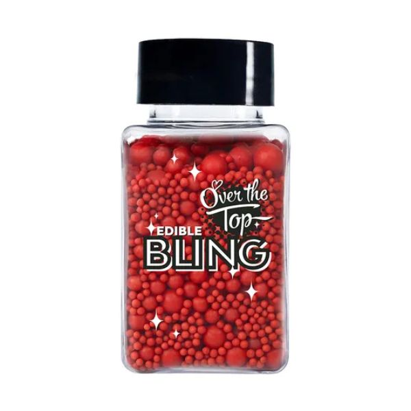 Over The Top Edible Bling Red Medley Sprinkles 65g