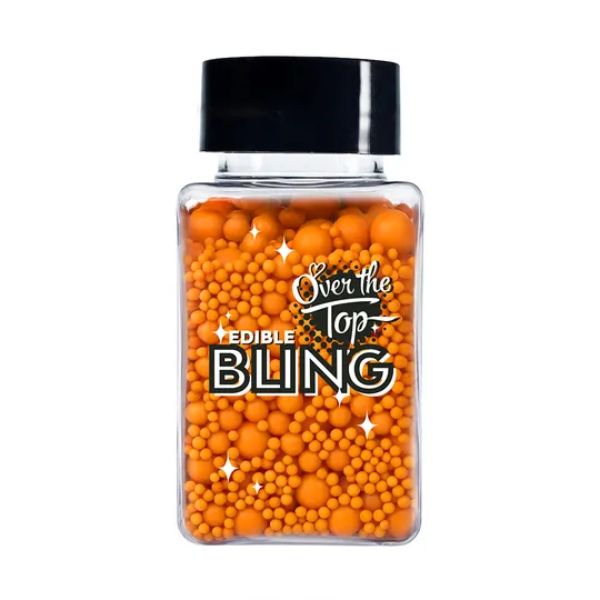 Over The Top Edible Bling Orange Medley Sprinkles 65g