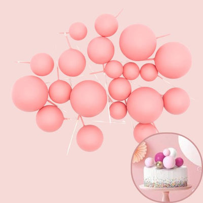 Blush Pink Matte Ball Toppers 20pk
