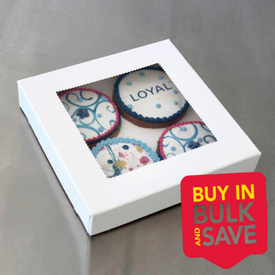 BULK 100pk Biscuit Box 6x6x1in