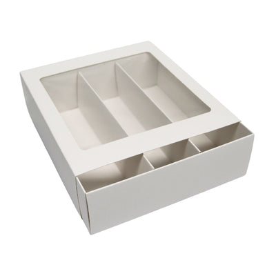 BULK 100pk 18 Hold White Macaron Box (18x16.5x5.5cm)