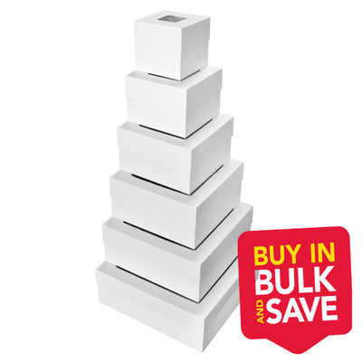 BULK 50pk White 8in Cake Box With Window (8x8x6in)