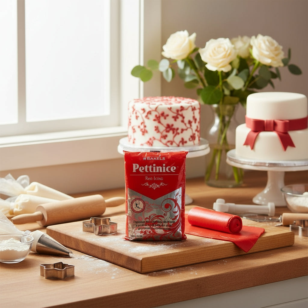 750g Red Bakels Pettinice Ready-to-roll Fondant