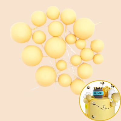 Butter Yellow Matte Ball Toppers 20pk