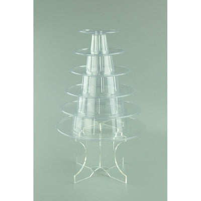 6 Tier PVC Macaron Stand With Acrylic Base (Holds 95 Macarons)