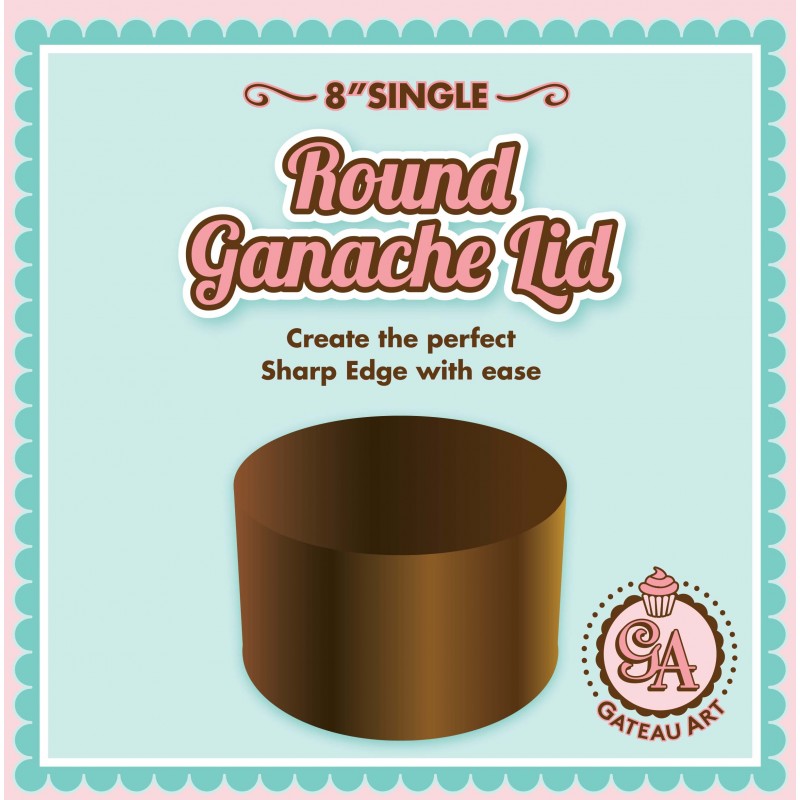 8in Gateau Art Single Round Ganache Lid
