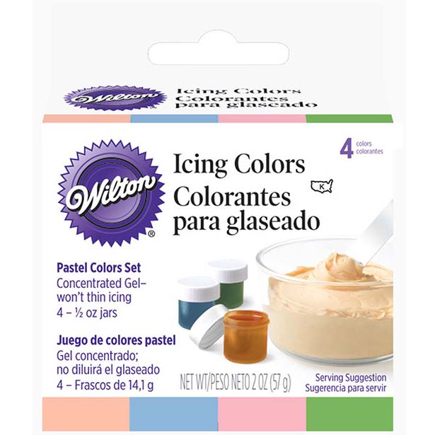 4pc Wilton Pastel Icing Colours Set 56g