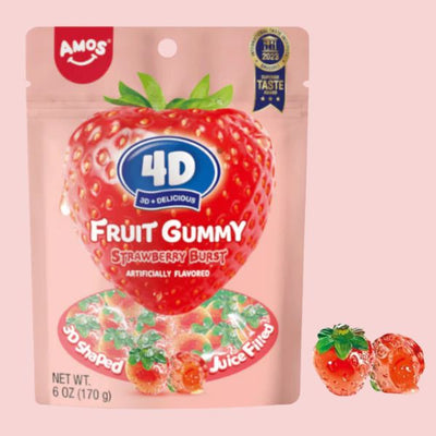 Amos 4D Strawberry Burst Peg Bag 170g