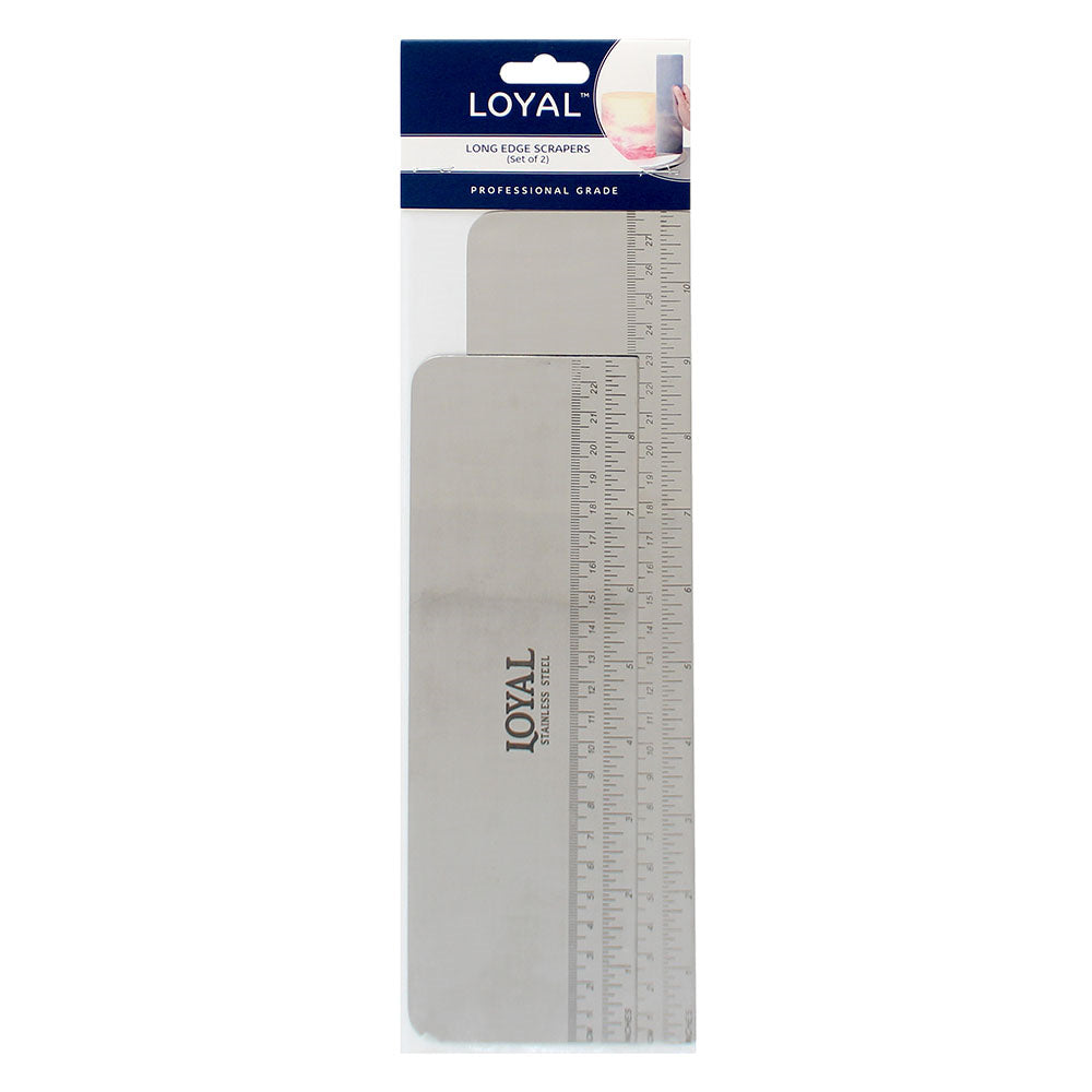 Loyal 2pc Stainless Steel Medium & Large Scrapers 230/280mm