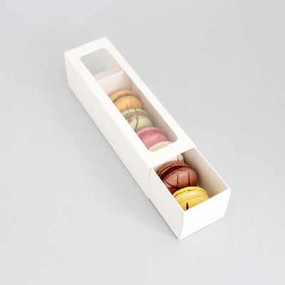 6 Hold White Macaron Box (7x2x2in)