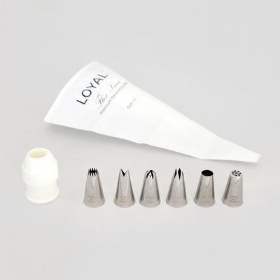 Loyal Cupcake Kit with 6pc Piping Tip Set, Coupler & Piping Bag
