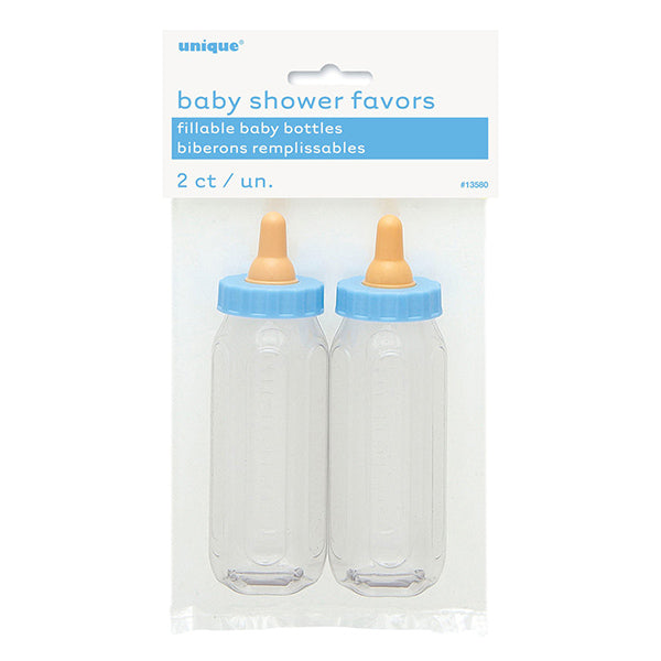 Blue Fillable Baby Bottles 13cm 2pk
