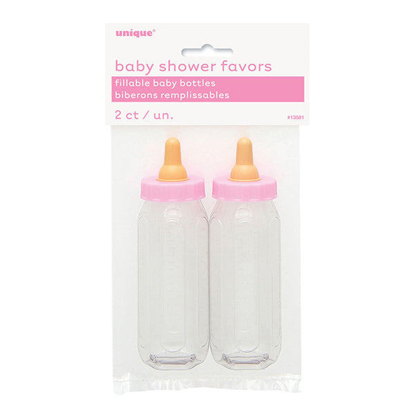 Pink Fillable Baby Bottles 13cm 2pk