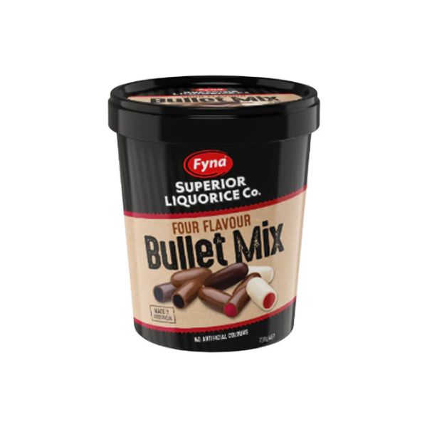 Fyna Superior Liquorice Co. Assorted Bullets Tub 700g