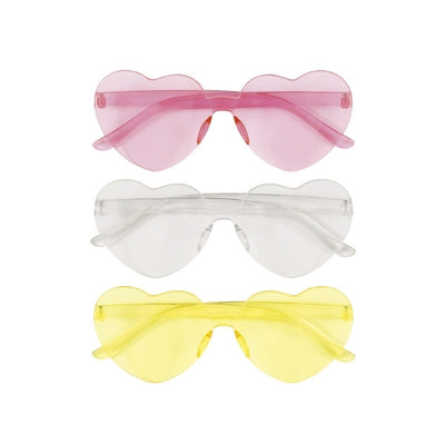 3pc Heart Shaped Novelty Glasses