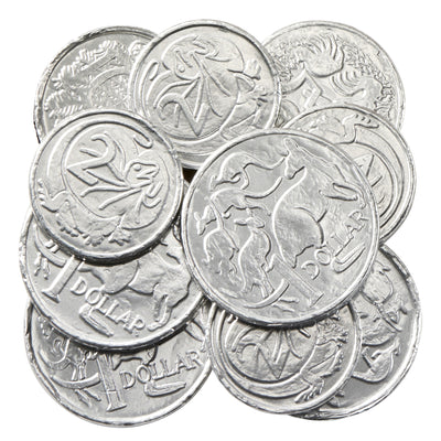 Silver Milk Chocolate Coins 65g (approximately 10-11 pieces)