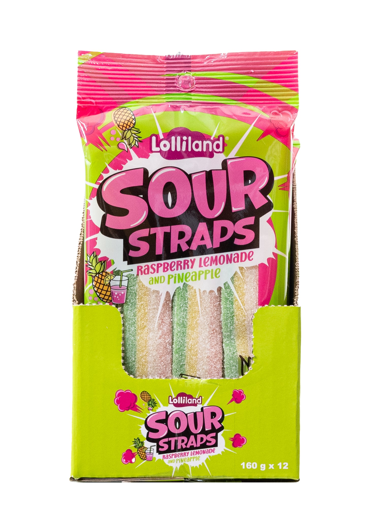 Lollinauts Sour StrapsSplitz - Raspberry Lemonade & Pineappler 160g