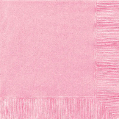 Lovely Pink Beverage Napkins 25.4x25.4cm 20pk