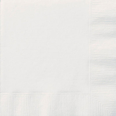 White Lunch Napkins 33x33cm 20pk
