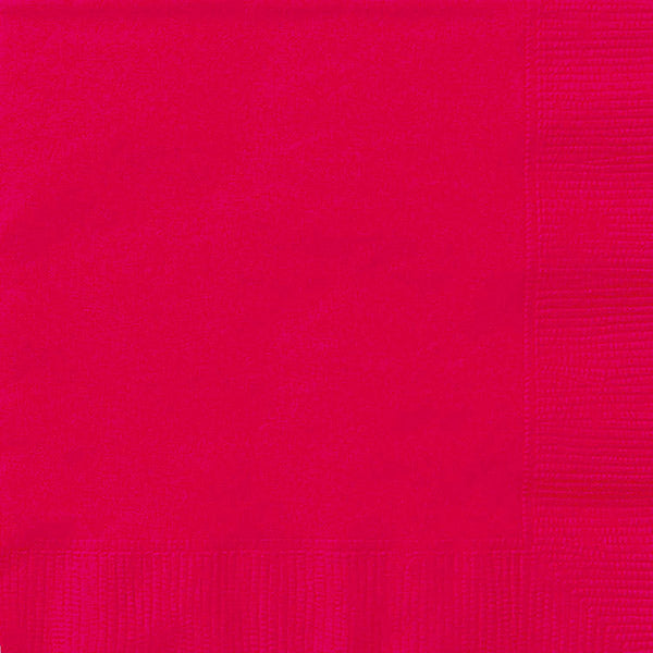 Ruby Red Lunch Napkins 33x33cm 20pk
