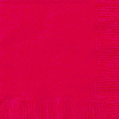 Ruby Red Lunch Napkins 33x33cm 20pk