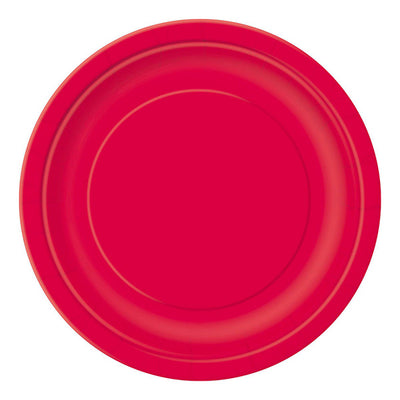Ruby Red Paper Plates 7in 8pk