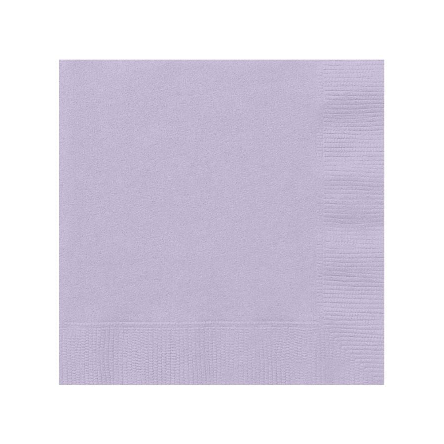 Lavender Beverage Napkins 25.4x25.4cm 20pk