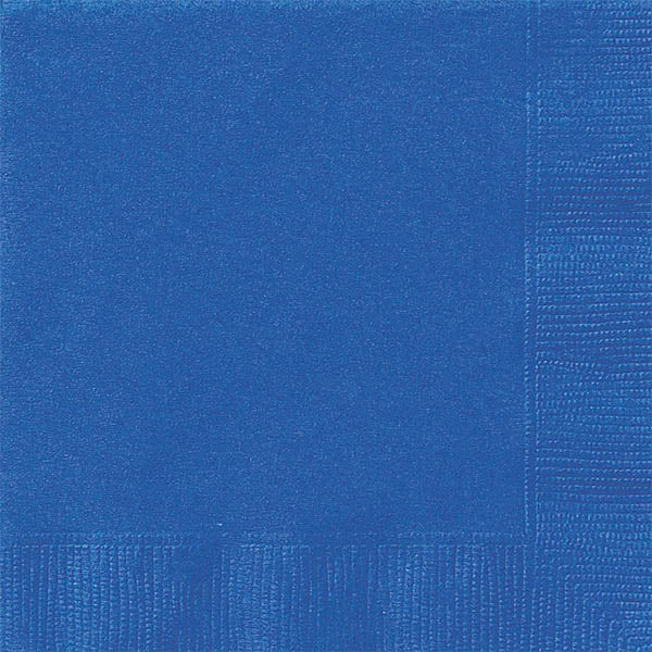 Royal Blue Beverage Napkins 25.4x25.4cm 20pk