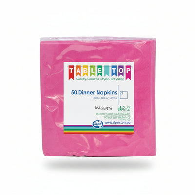 Magenta Dinner Napkins 2ply 40x40cm 50pk