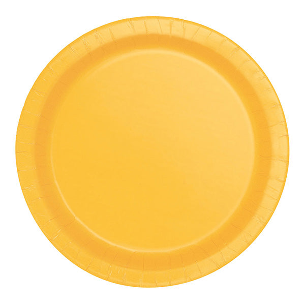 Sun Yellow Paper Plates 7in 8pk