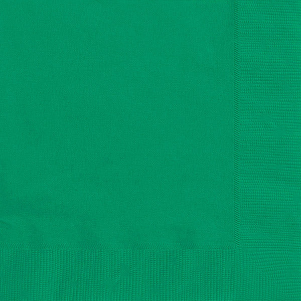 Emerald Green Beverage Napkins 25.4x25.4cm 20pk