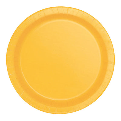 Sun Yellow Paper Plates 9in 8pk