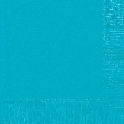 Caribbean Teal Beverage Napkins 25.4x25.4cm 20pk