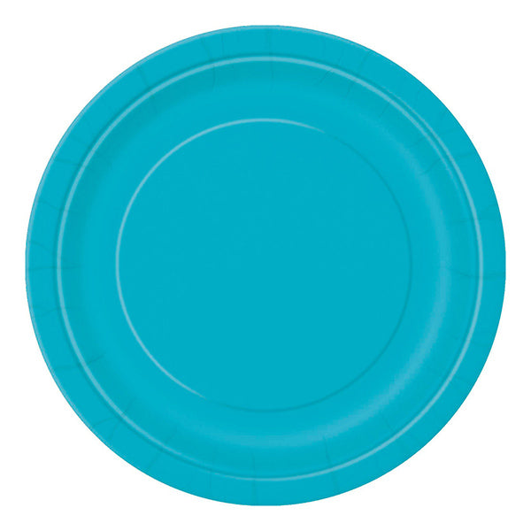 Caribbean Teal Paper Plates 7in 8pk