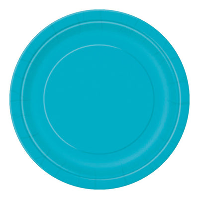 Caribbean Teal Paper Plates 7in 8pk