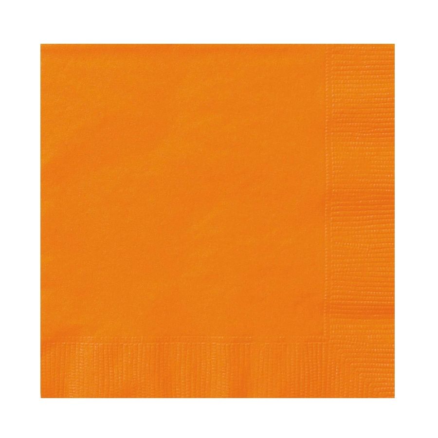 Pumpkin Orange Lunch Napkins 33x33cm 20pk