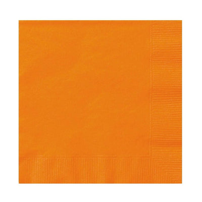 Pumpkin Orange Lunch Napkins 33x33cm 20pk