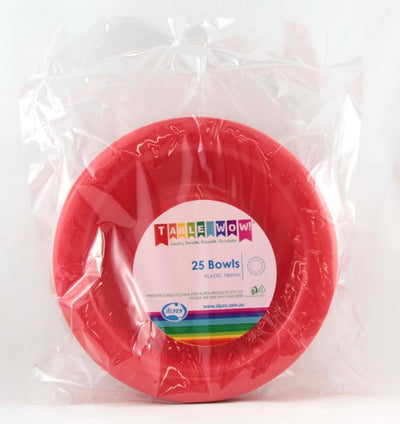 Red Plastic Bowls 20pk