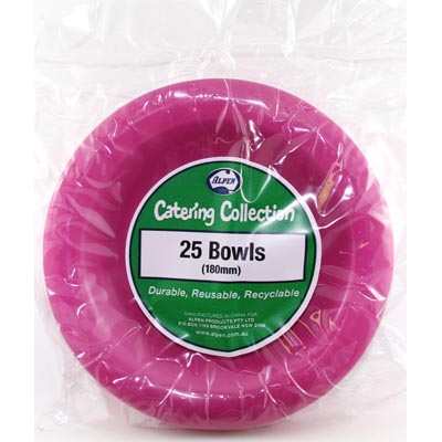 Magenta Plastic Bowls 20pk