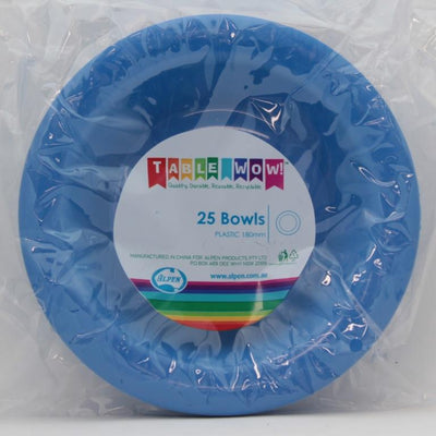 Royal Blue Plastic Bowls 20pk