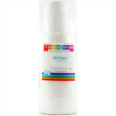 White Plastic Cups 285ml 20pk