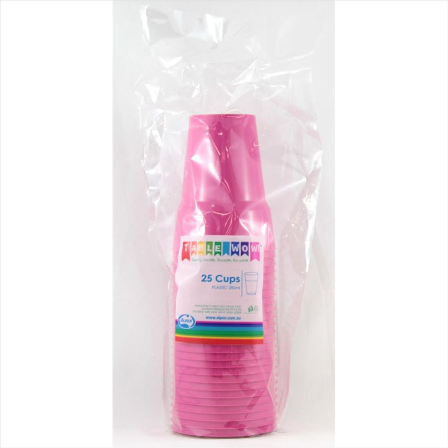 Magenta Plastic Cups 285ml 20pk