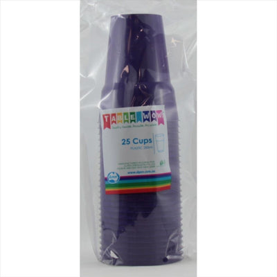 Purple Plastic Cups 285ml 20pk