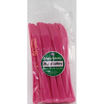 Magenta Plastic Knives 20pk