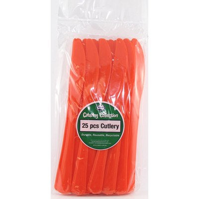 Orange Plastic Knives 20pk