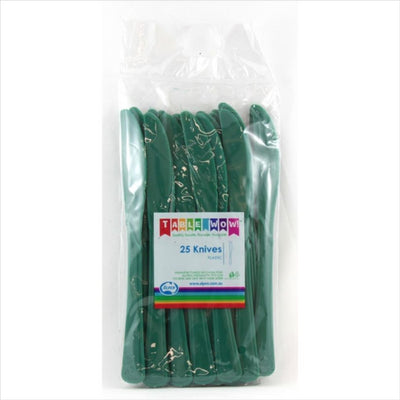 Green Plastic Knives 20pk