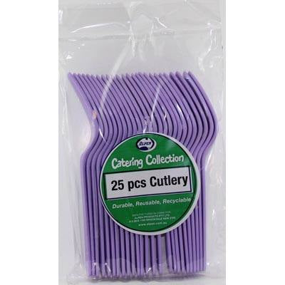 Lavender Plastic Forks 20pk